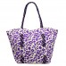 Straw Tote - Leopard Print Straw Tote - Purple - BG-HM9A-92ACPL